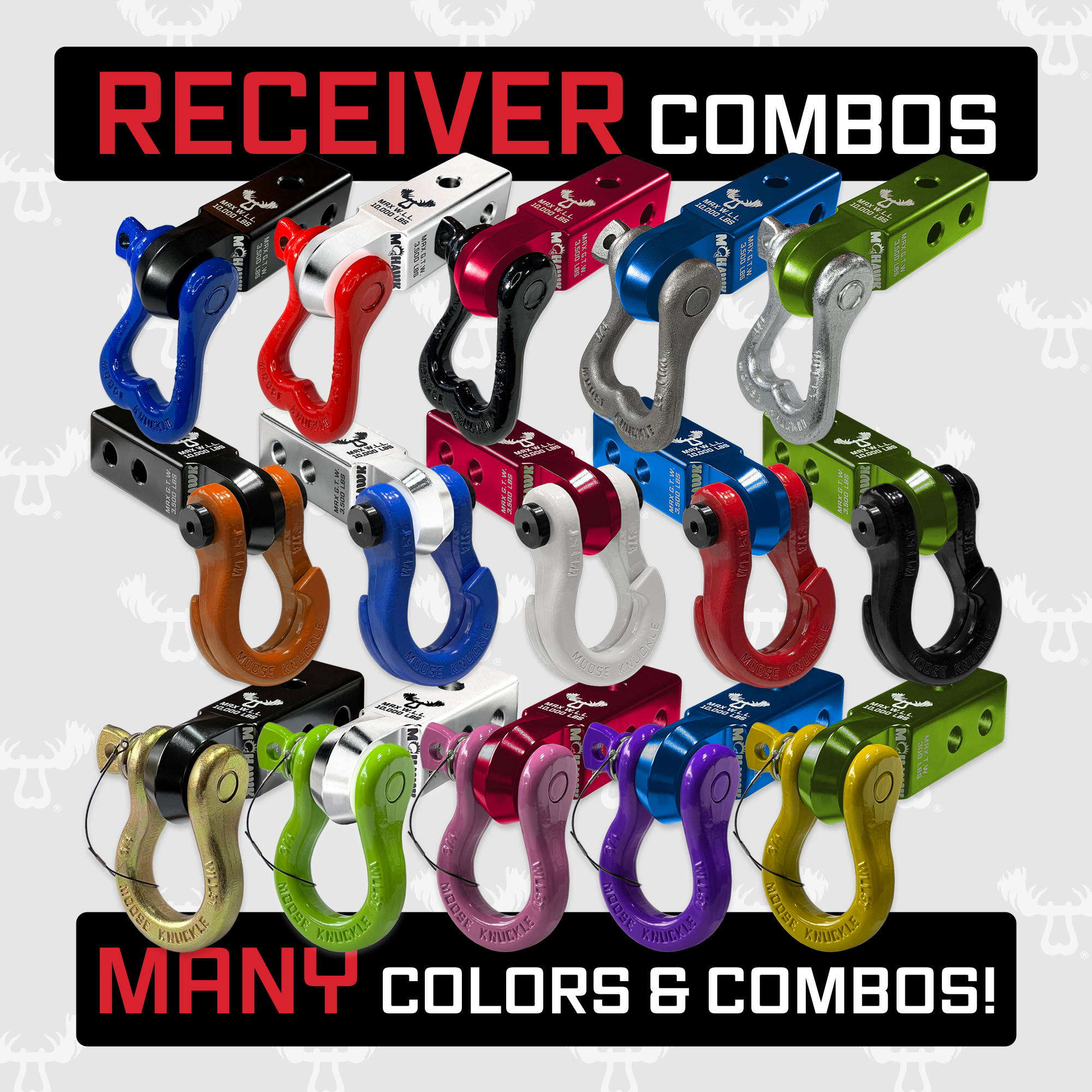 Shop Durable Receiver Shackle Combos | Moose Knuckle Offroad