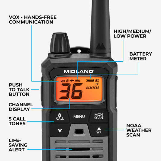 T290 X-Talker GMRS Walkie Talkie 2-Pack - T290VP4