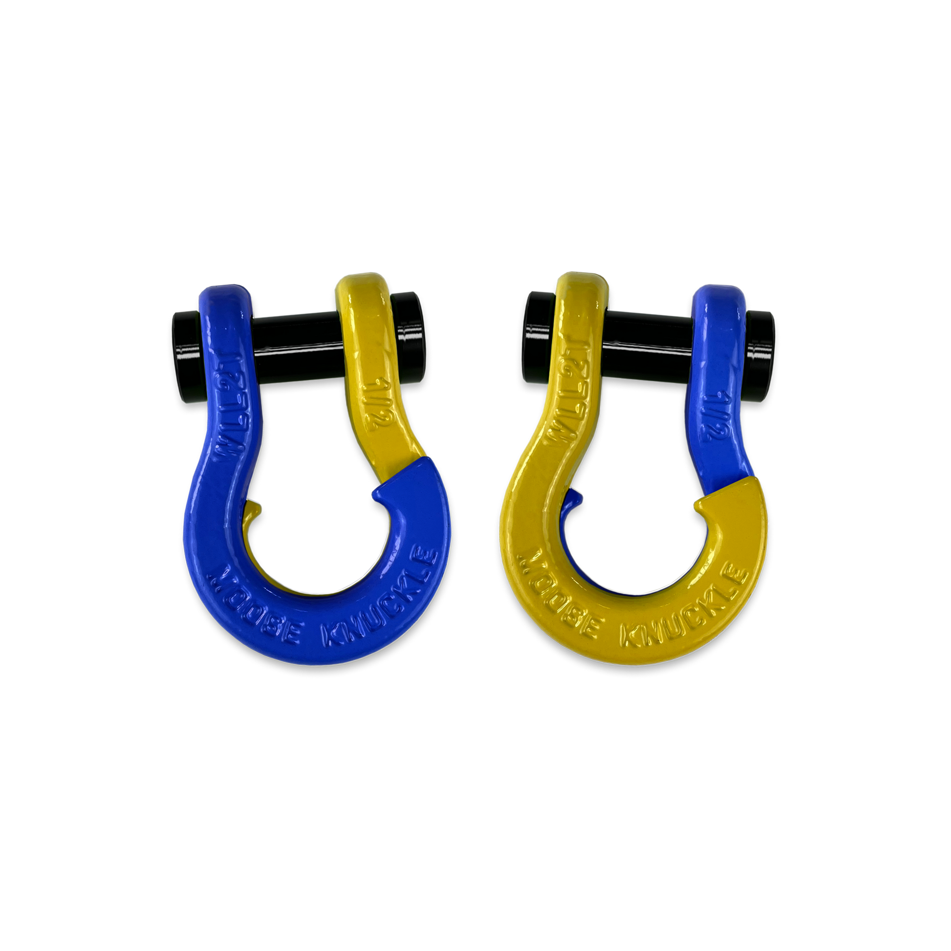 Jowl 1/2 inch SxS Split Shackle in Blue Balls and Detonator Yellow Combo