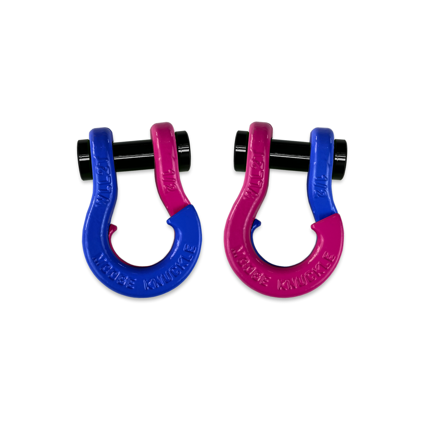 Jowl 1/2 inch SxS Split Shackle in Blue Balls and Pogo Pink Combo