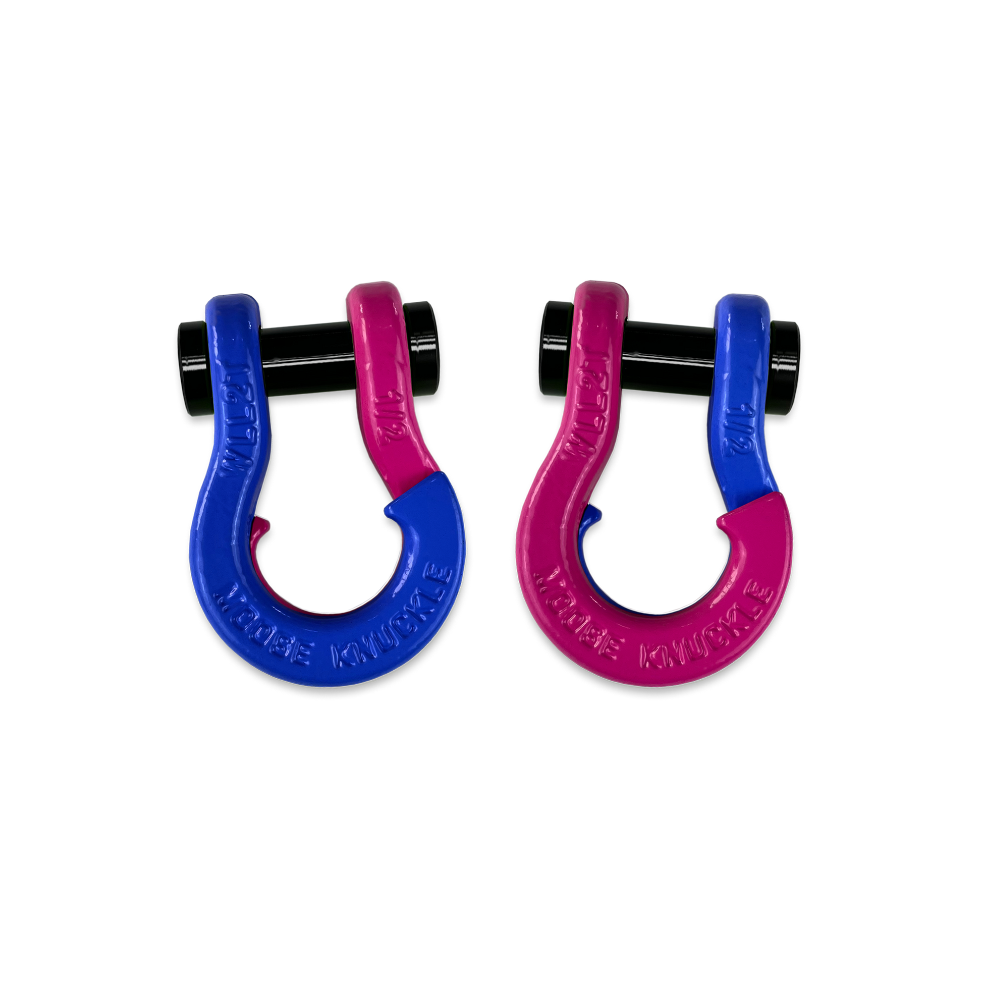 Jowl 1/2 inch SxS Split Shackle in Blue Balls and Pogo Pink Combo