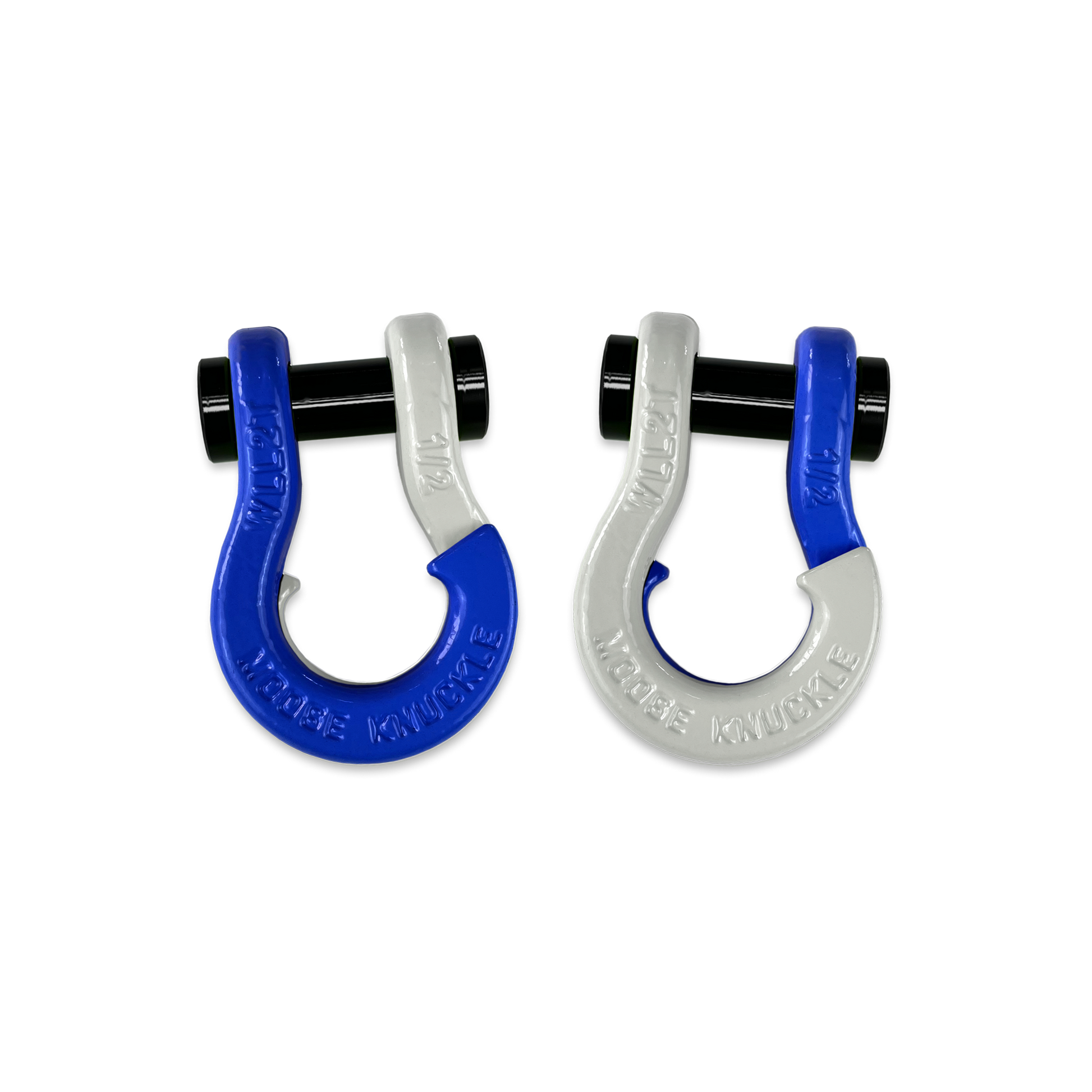Jowl 1/2 inch SxS Split Shackle in Blue Balls and Pure White Combo