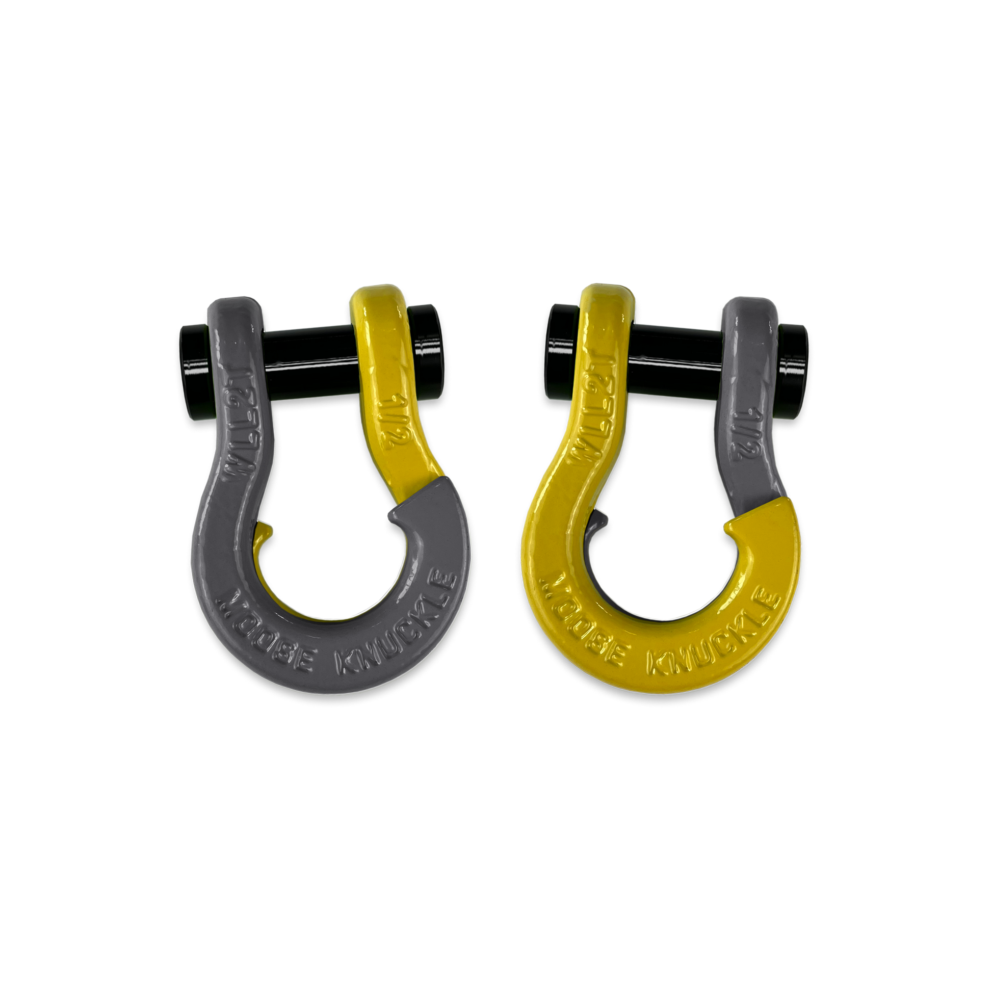 Jowl 1/2 inch SxS Split Shackle in Gun Gray and Detonator Yellow Combo