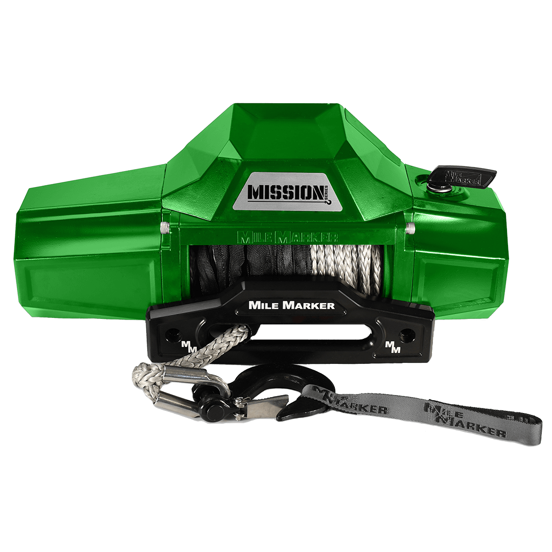 Winch Electric 12v 12000 Mission Series - Scream Green
