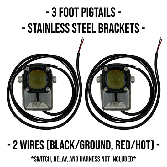 GK "Easy Switch" 3 Function LED Amber/White Pod Lights