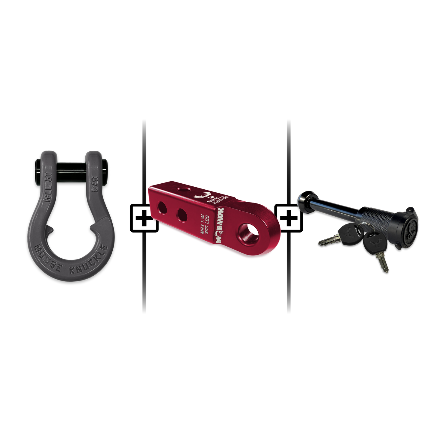 Jowl® 3/4 Split Shackle® Mohawk 2.0 Receiver and Hitch Pin Bundle