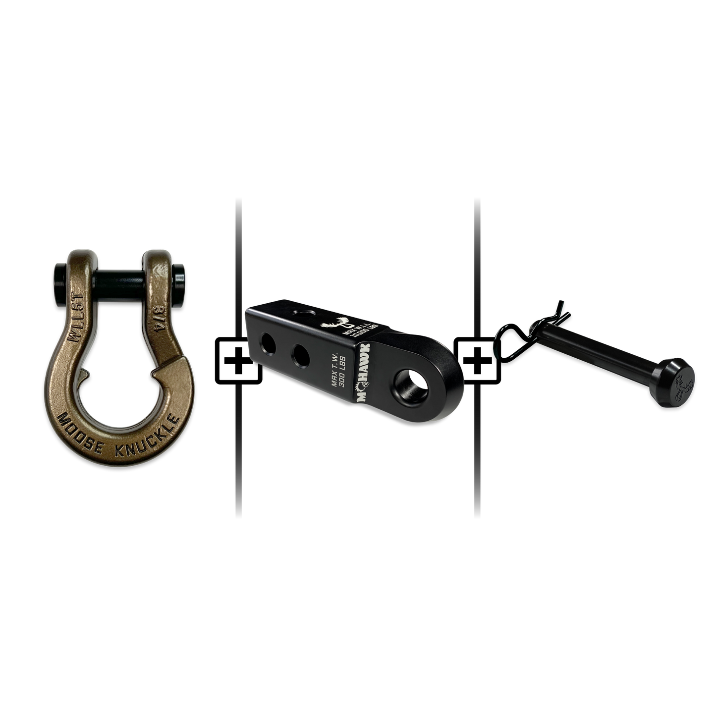 Jowl® 3/4 Split Shackle® Mohawk 2.0 Receiver and Hitch Pin Bundle
