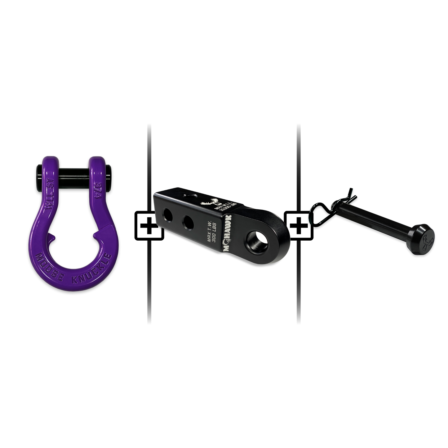 Jowl® 3/4 Split Shackle® Mohawk 2.0 Receiver and Hitch Pin Bundle