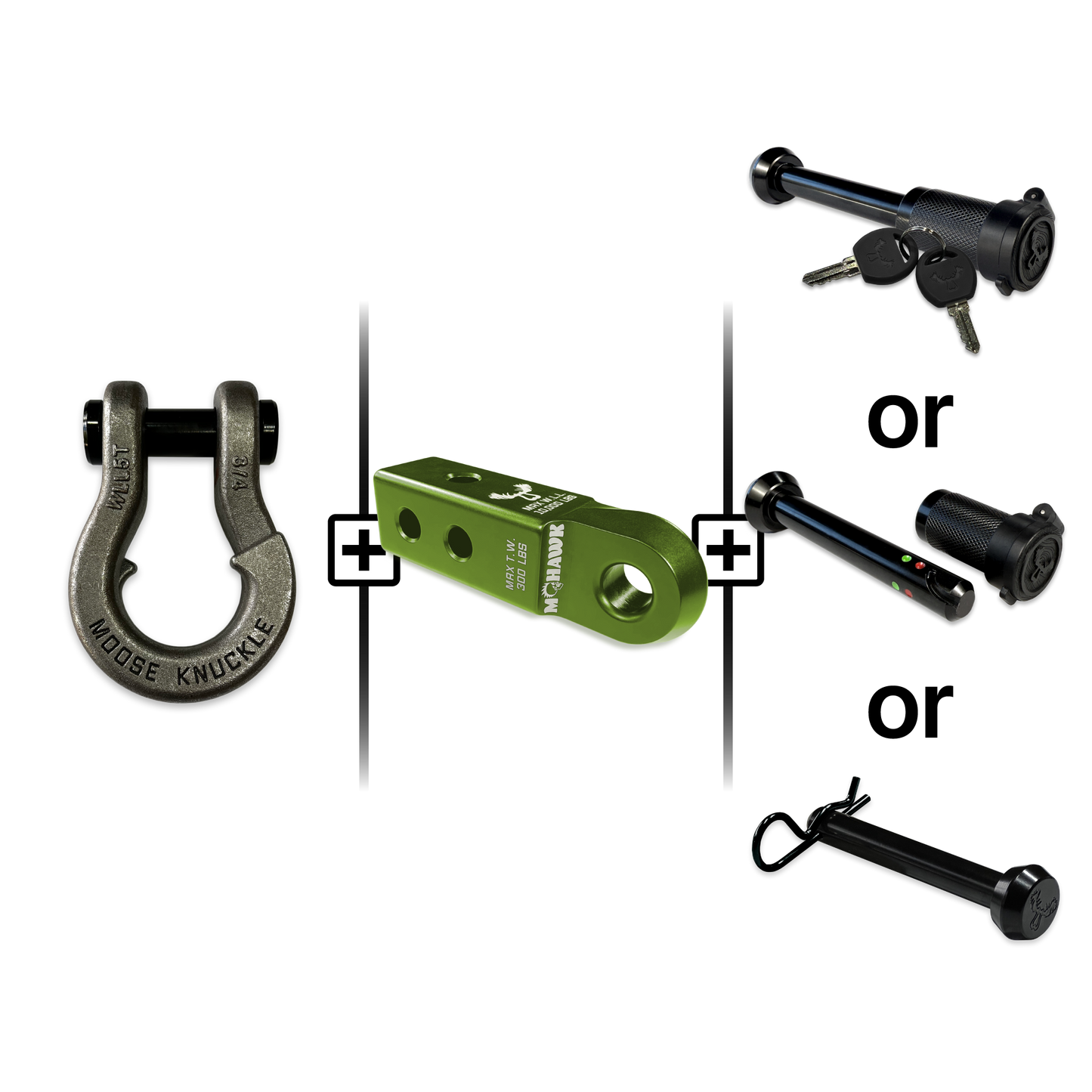 Jowl® Split Shackle® 3/4 Mohawk Receiver 2.0 Hitch Pin Bundle