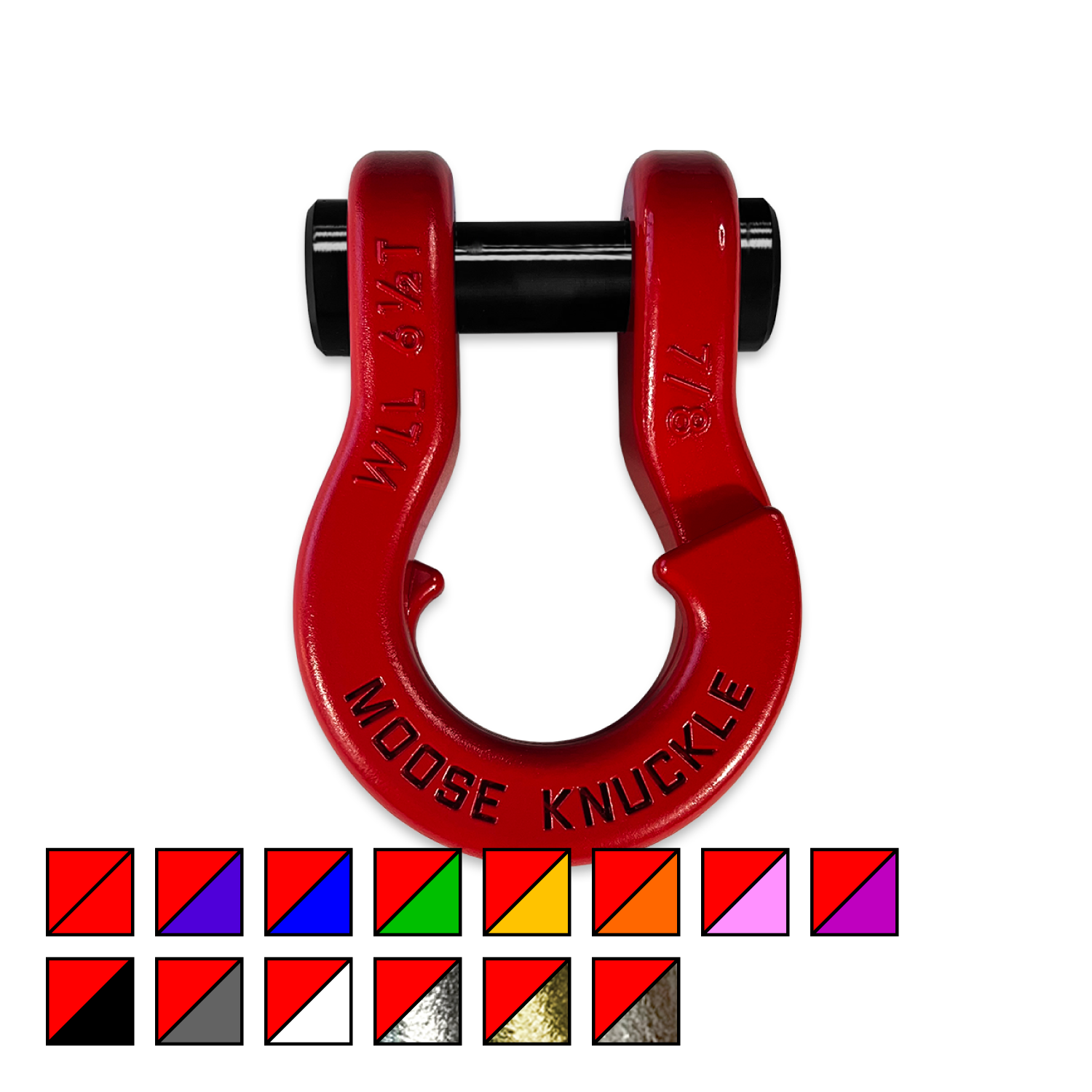 Jowl 7/8 Split Shackle Flame Red | Moose Knuckle Offroad