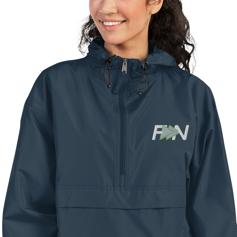 Forward Notion Yankover Pullover Packable Jacket in Navy Color