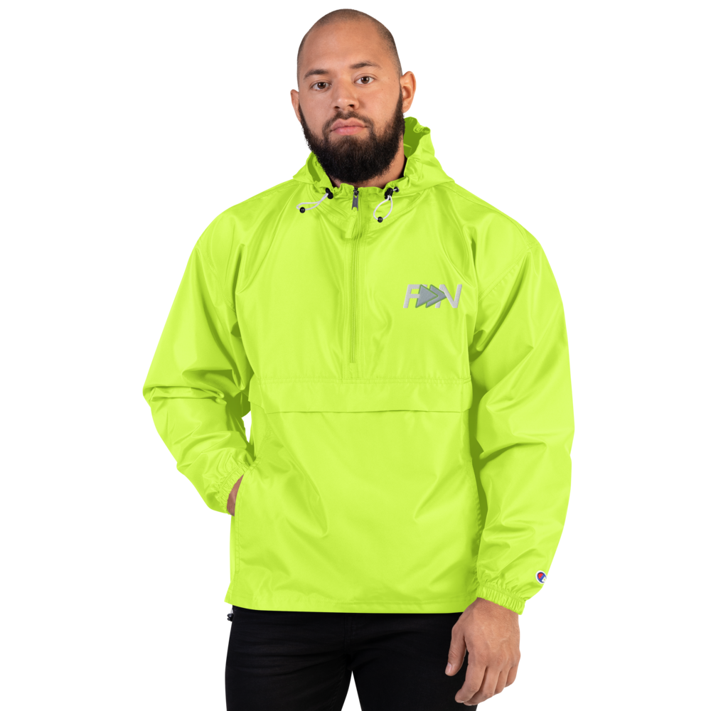 Forward Notion's Yankover Packable Jacket in Safety Green
