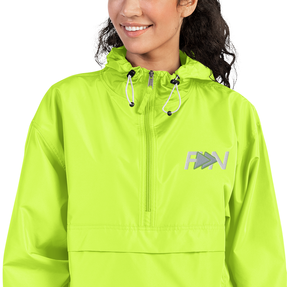 Forward Notion's Yankover Packable Jacket in Safety Green
