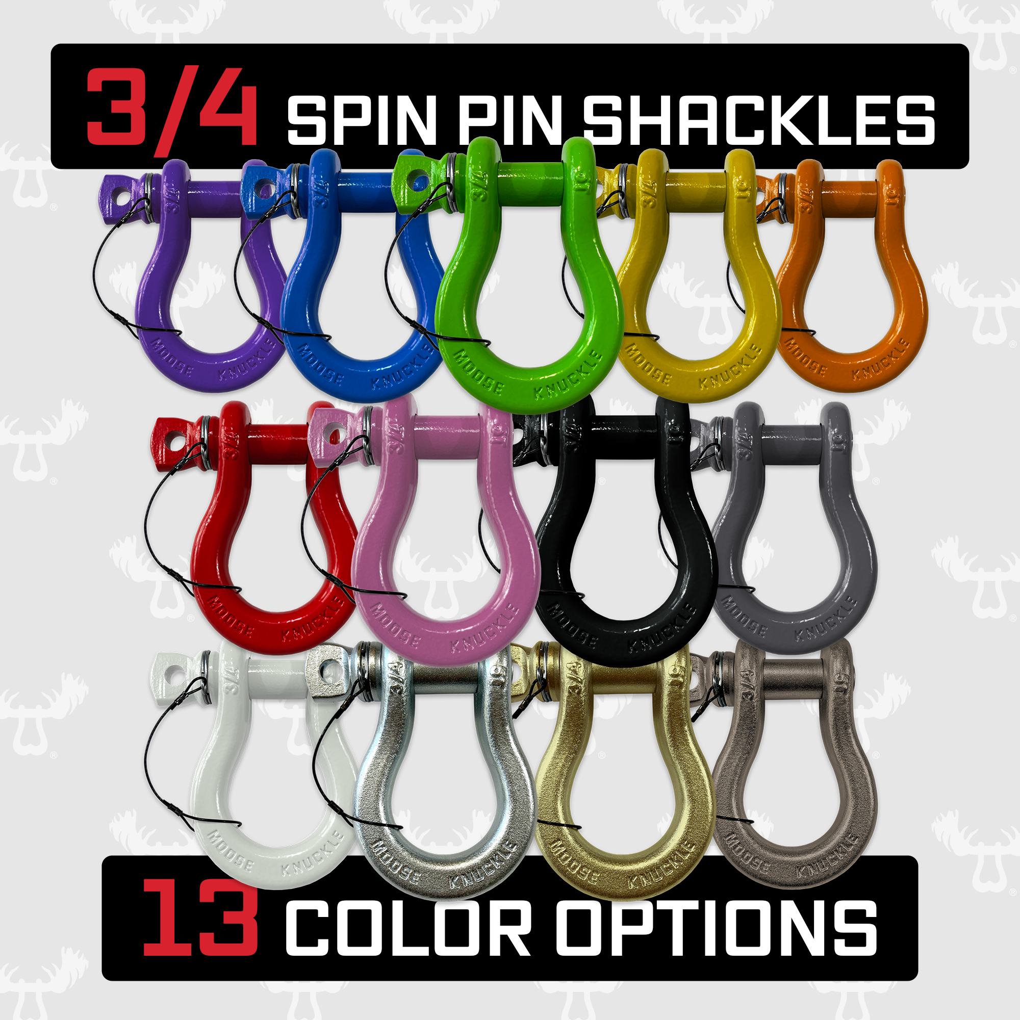 3/4 Inch Scew Pin Anchor Shackles | Moose Knuckle Offroad – Forward ...