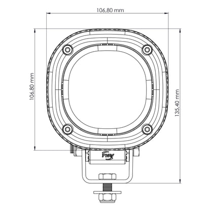 1010 4000 eLumen, Spot, 12V, w/Lens Cover