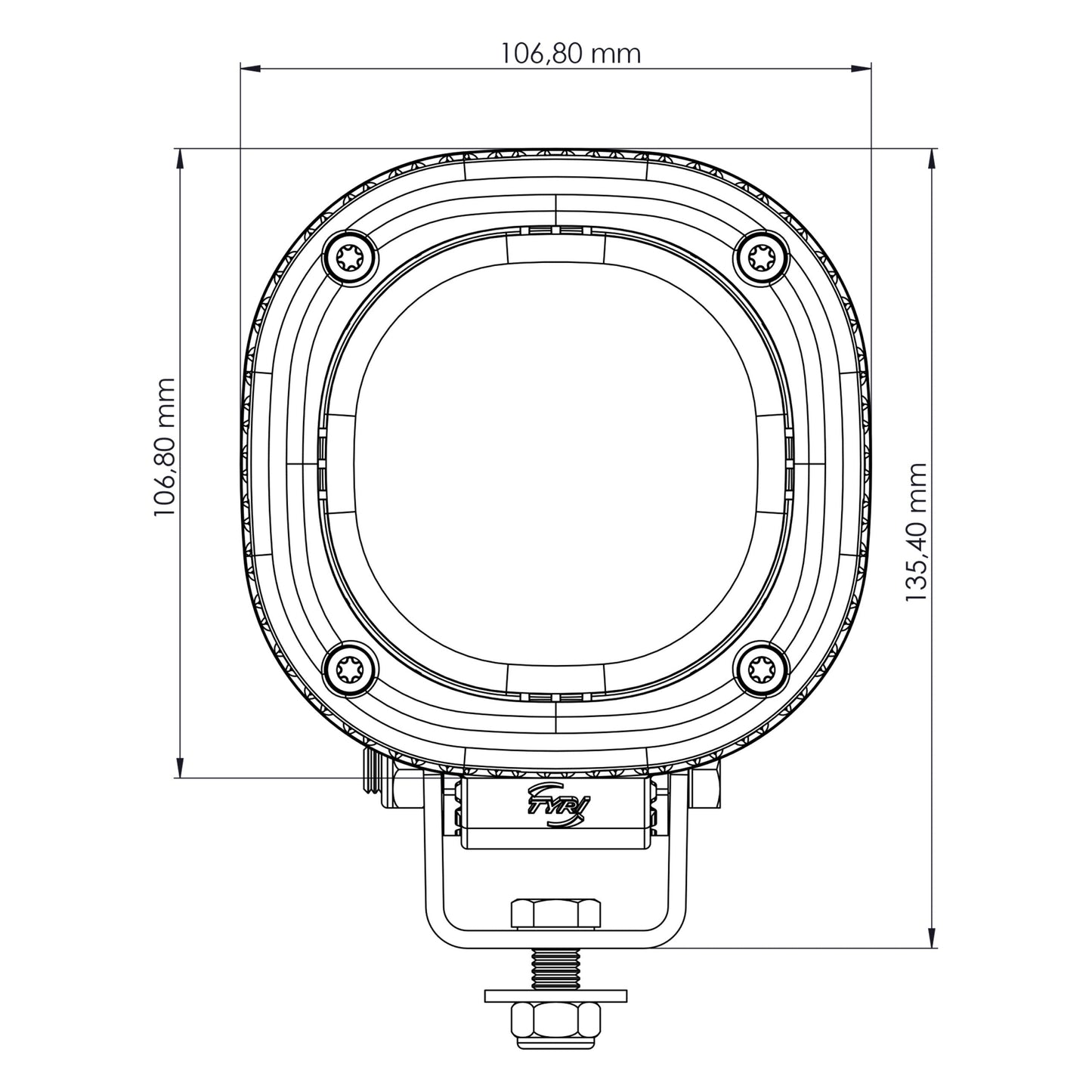 1010 4600 eLumen with fog lens, cover, and pigtail harness
