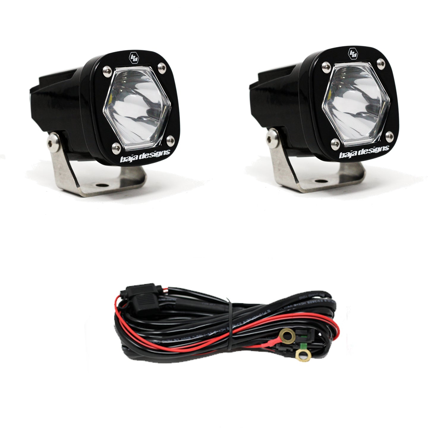 Baja Designs S1 Black LED Auxiliary Light Pod Pair - (Choose Color/Pattern)