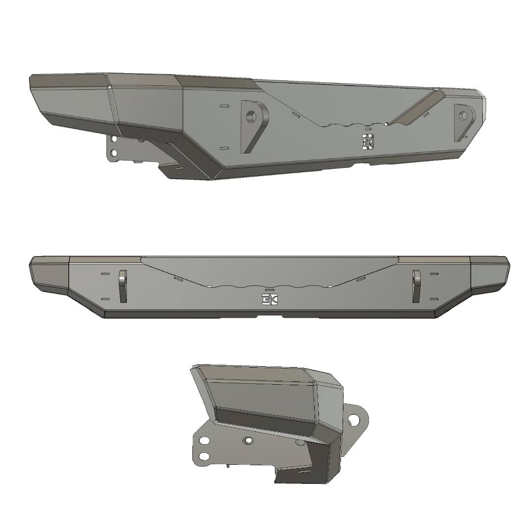 Gauntlet Series Rear Bumper for Jeep JK Wrangler (2007-2018)