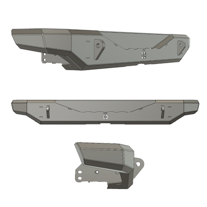 Gauntlet Series Rear Bumper for Jeep JK Wrangler (2007-2018)