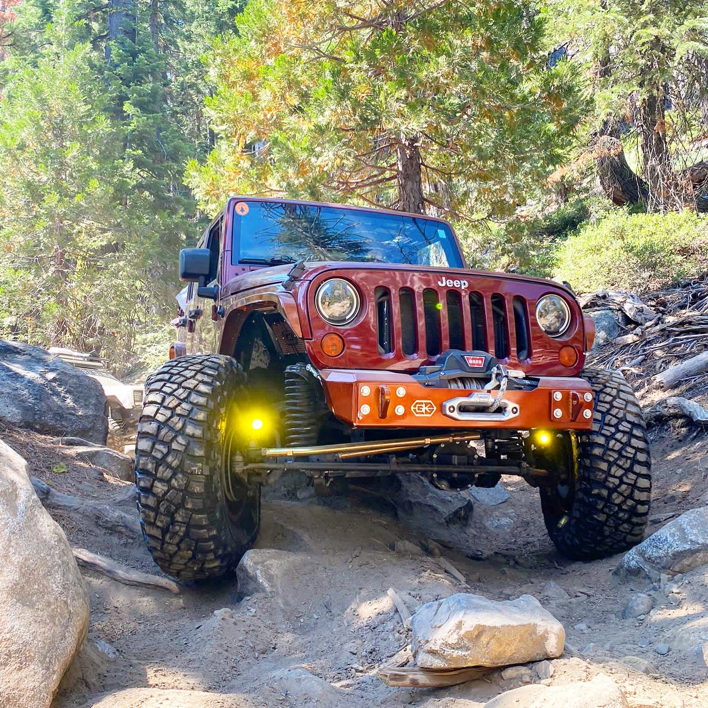 Gauntlet Front Bumper w/Bull Bar Tube for Jeep JK Wrangler (2007-2018)