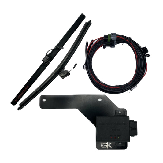 2018+ Jeep Wrangler JL and JT Heated Wiper Blades with Installation Brackets.