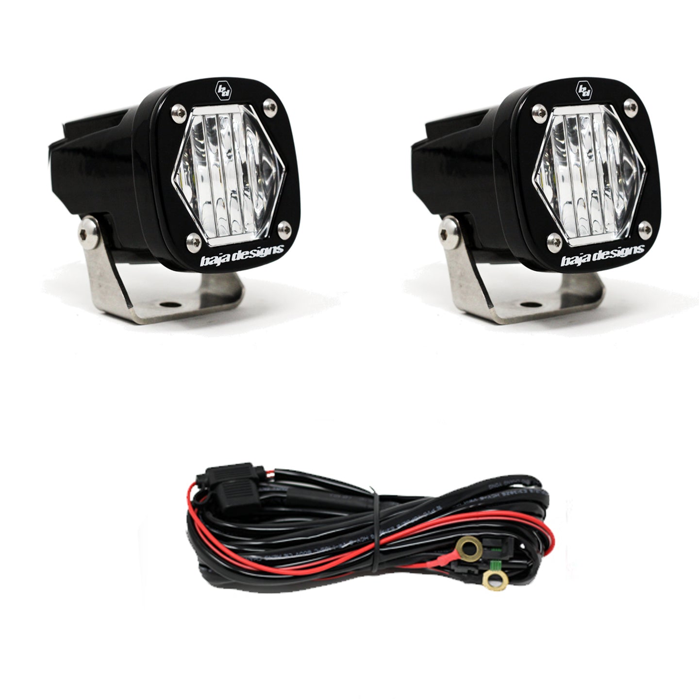 Baja Designs S1 Black LED Auxiliary Light Pod Pair - (Choose Color/Pattern)