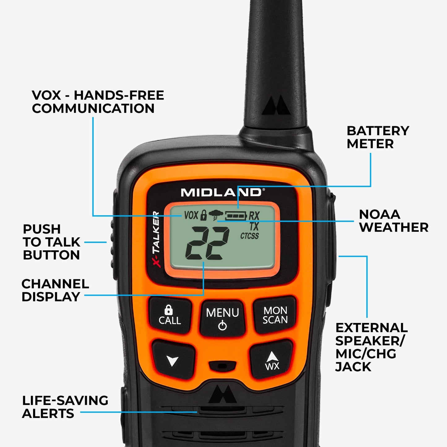T51 X-Talker FRS Walkie Talkie 3-Pack - T51X3VP3