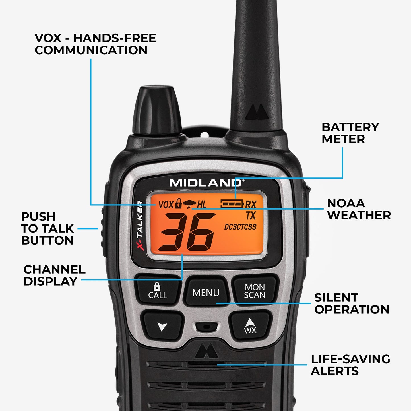 T71 X-Talker FRS Walkie Talkie 2-Pack - T71VP3