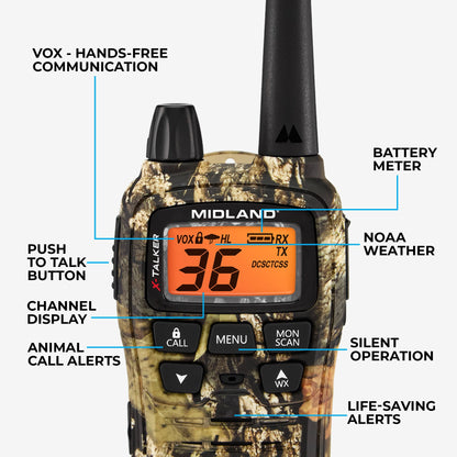 T75 X-Talker FRS Walkie Talkie 2-Pack Camo - T75VP3