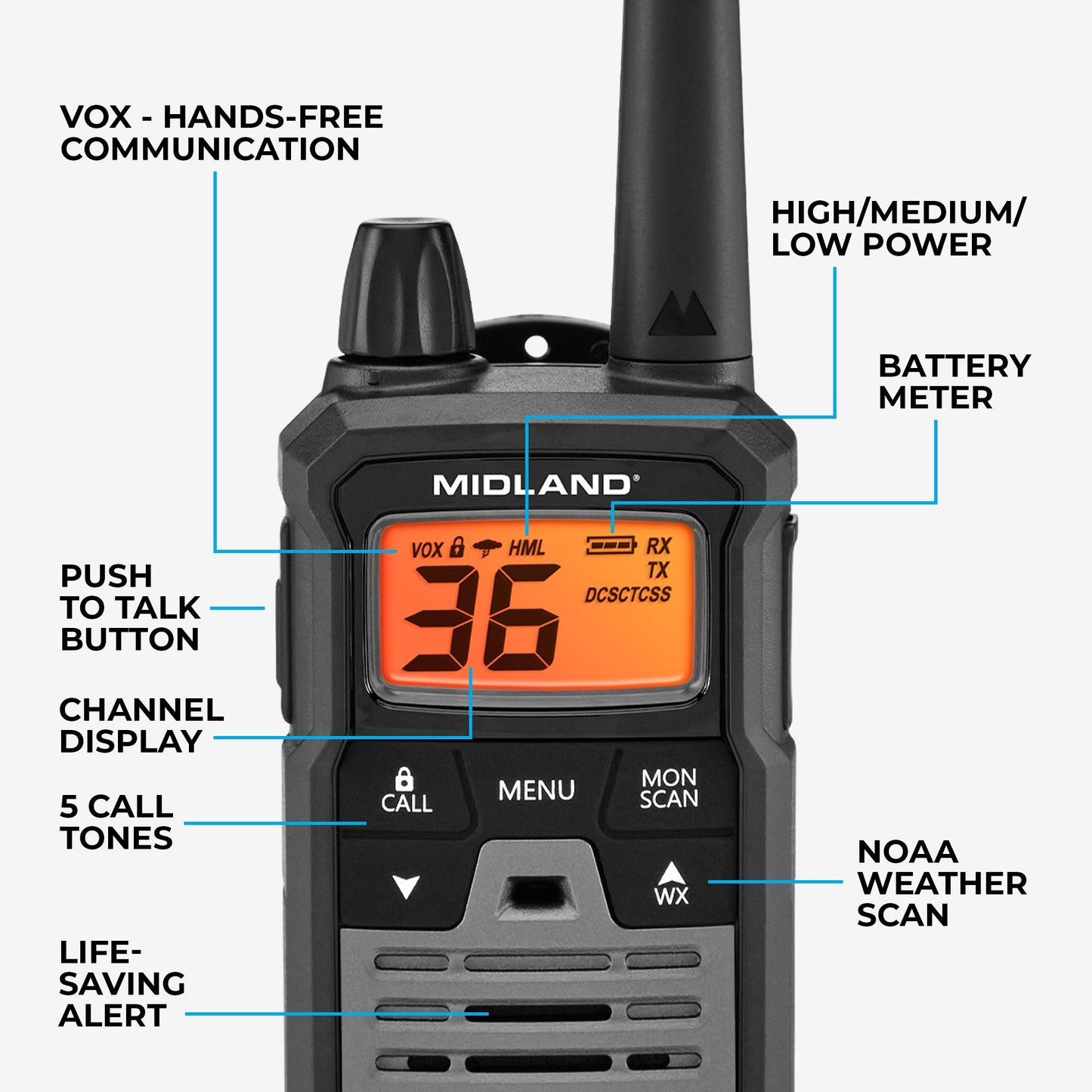 T290 X-Talker GMRS Walkie Talkie 2-Pack - T290VP4