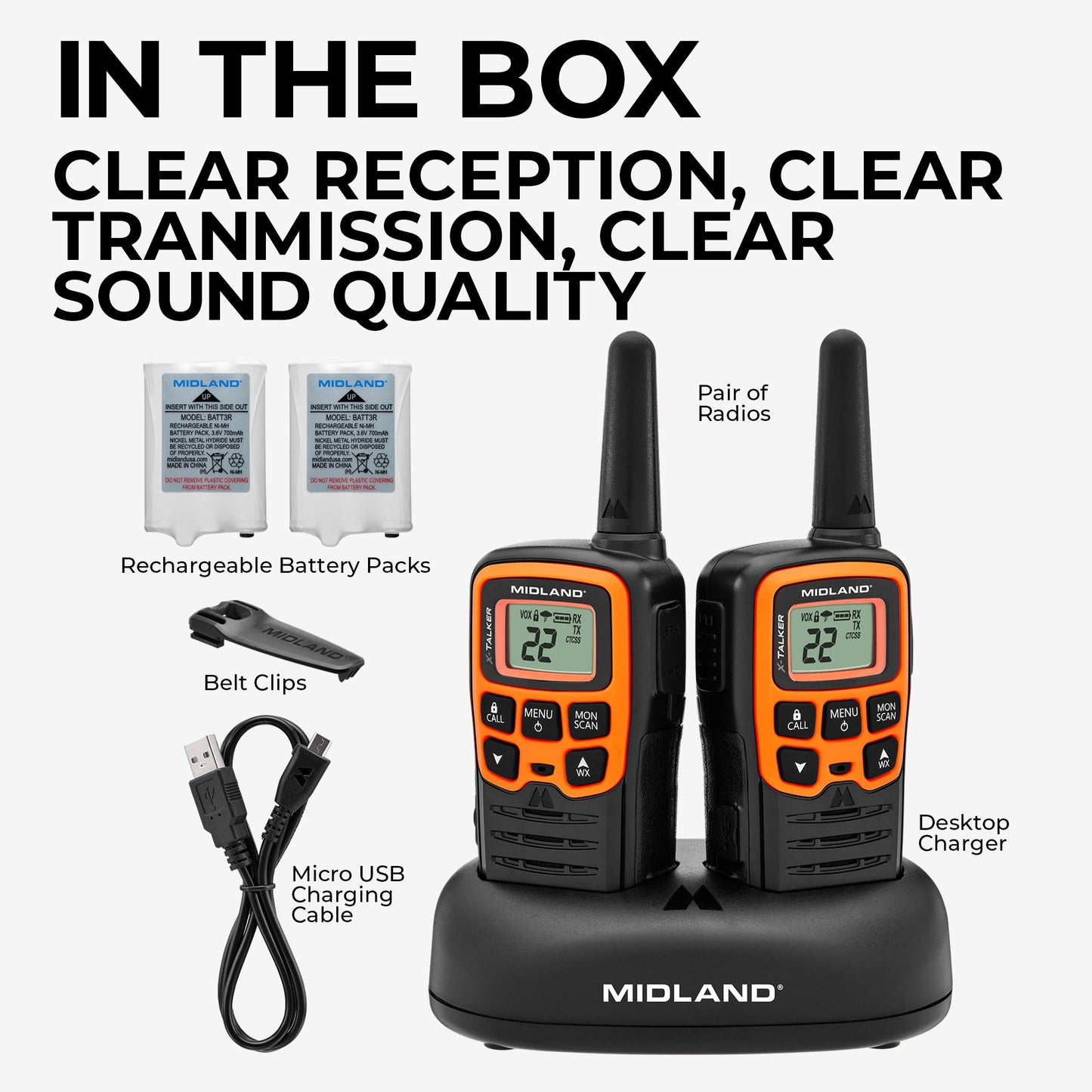 T51 X-Talker FRS Walkie Talkie 2-Pack - T51VP3