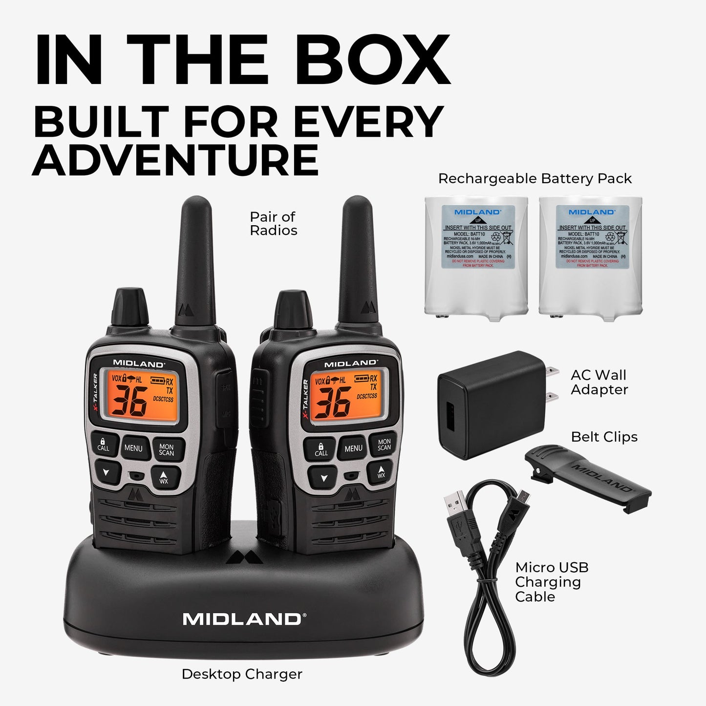 T71 X-Talker FRS Walkie Talkie 2-Pack - T71VP3