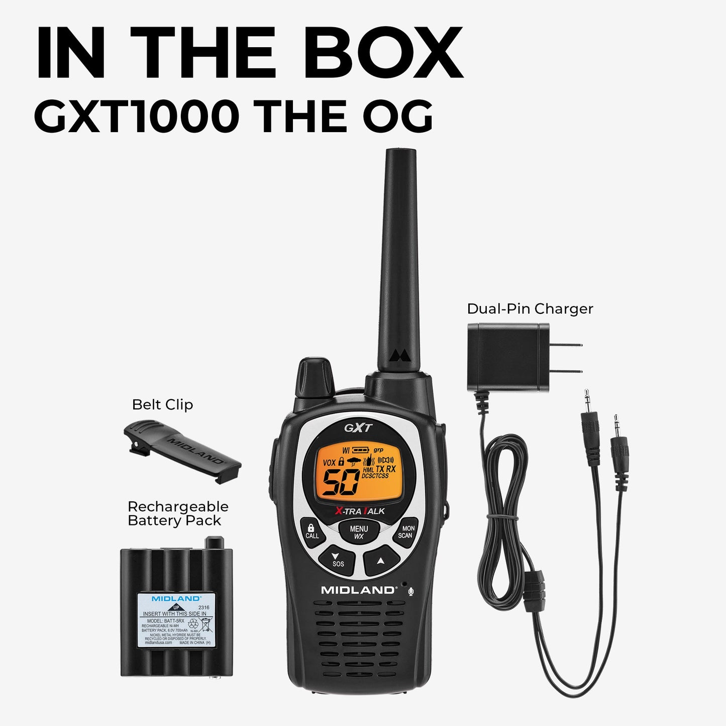 GXT1000 GMRS Walkie Talkie - GXT1000AZ
