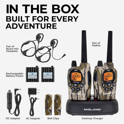 GXT1050 GMRS Walkie Talkie Camo 2-Pack - GXT1050VP4