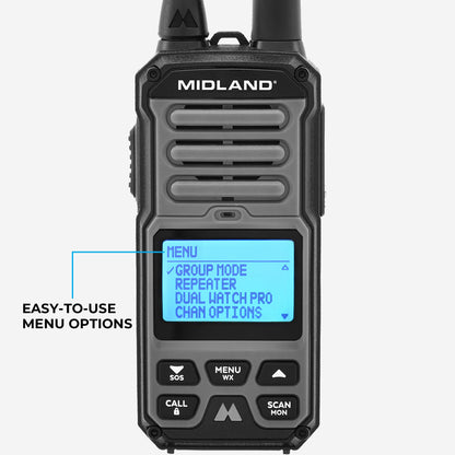 GXT67 GMRS 5‑Watt Walkie Talkie - GXT67PRO