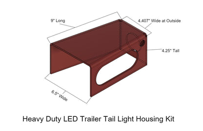 Heavy Duty "Big Tex" Style LED Trailer Tail Light Kit
