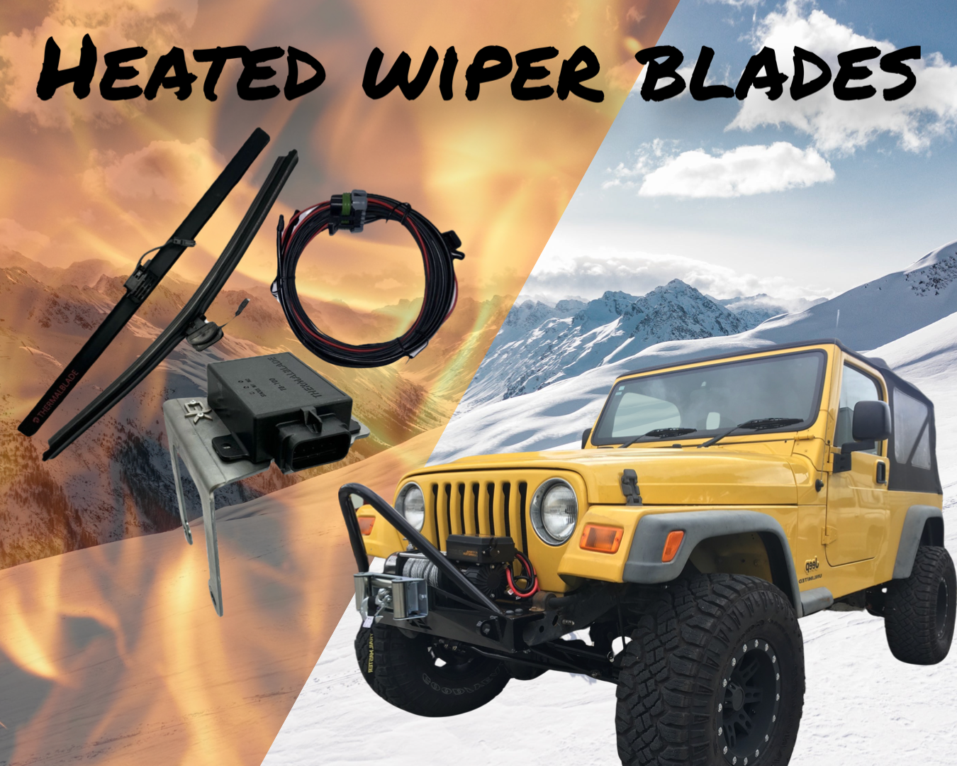 Heated Wiper Blades Kit for Jeep TJ Wrangler (1997-2006)