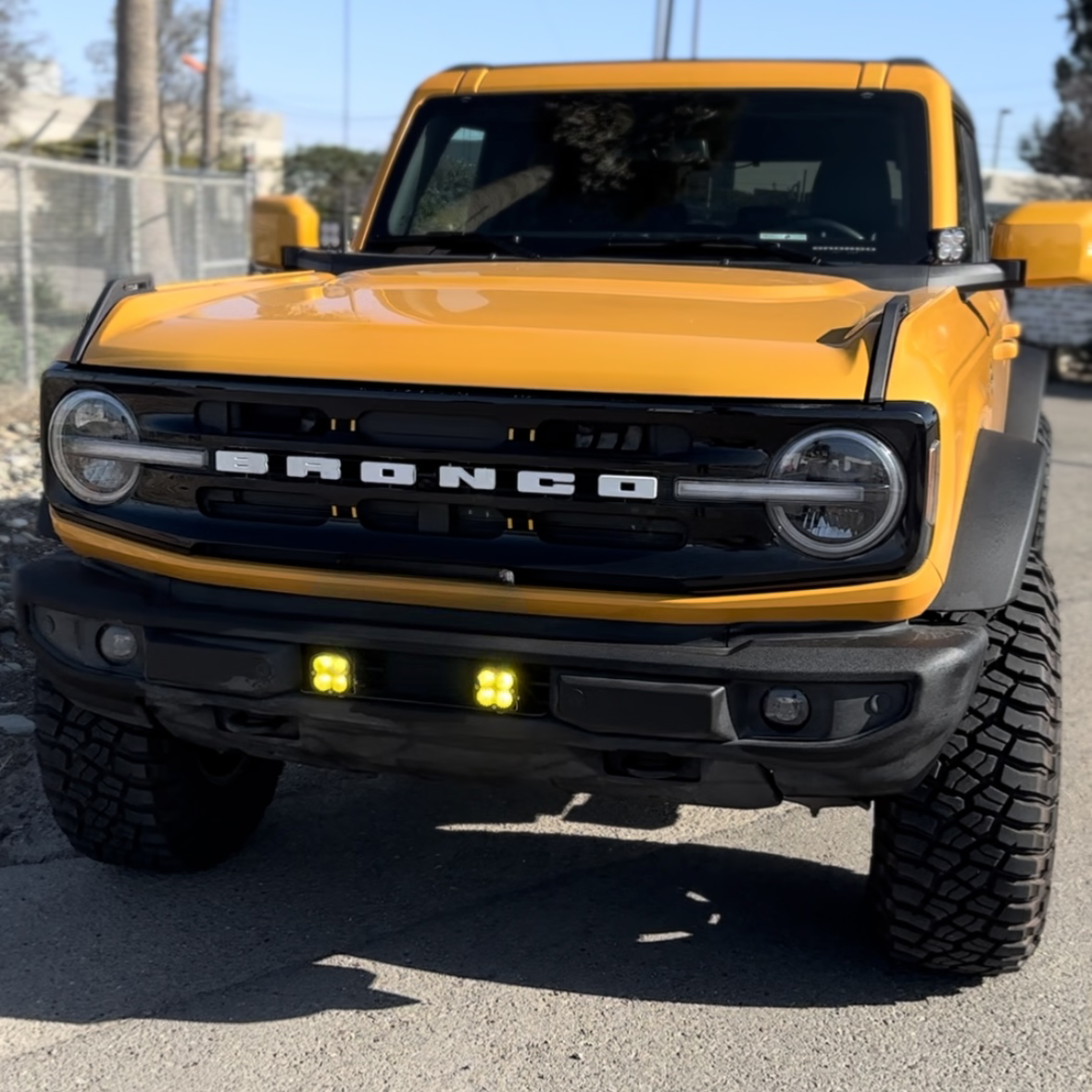 2021-2023+ Ford Bronco Stock Plastic Bumper Dual Light Mount