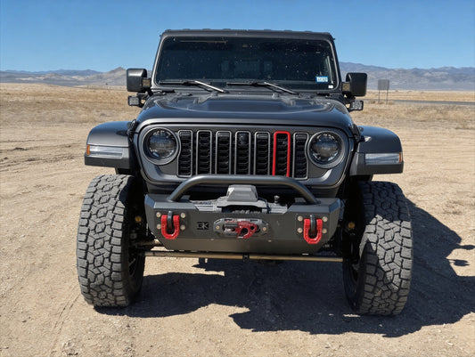 Gauntlet Front Bumper w/Bull Bar Tube for Jeep JK Wrangler (2007-2018)