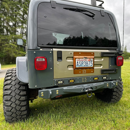 Rear Diamond Series Stubby Bumper for Jeep TJ/YJ Wrangler