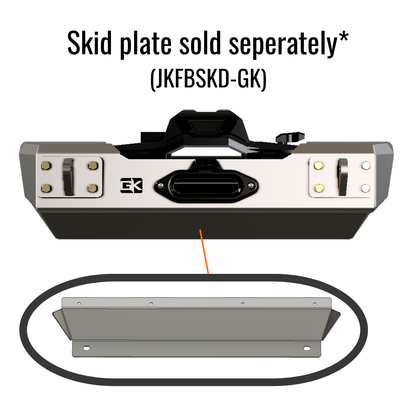 Gauntlet Series Front Stubby Bumper for Jeep JK Wrangler (2007-2018)