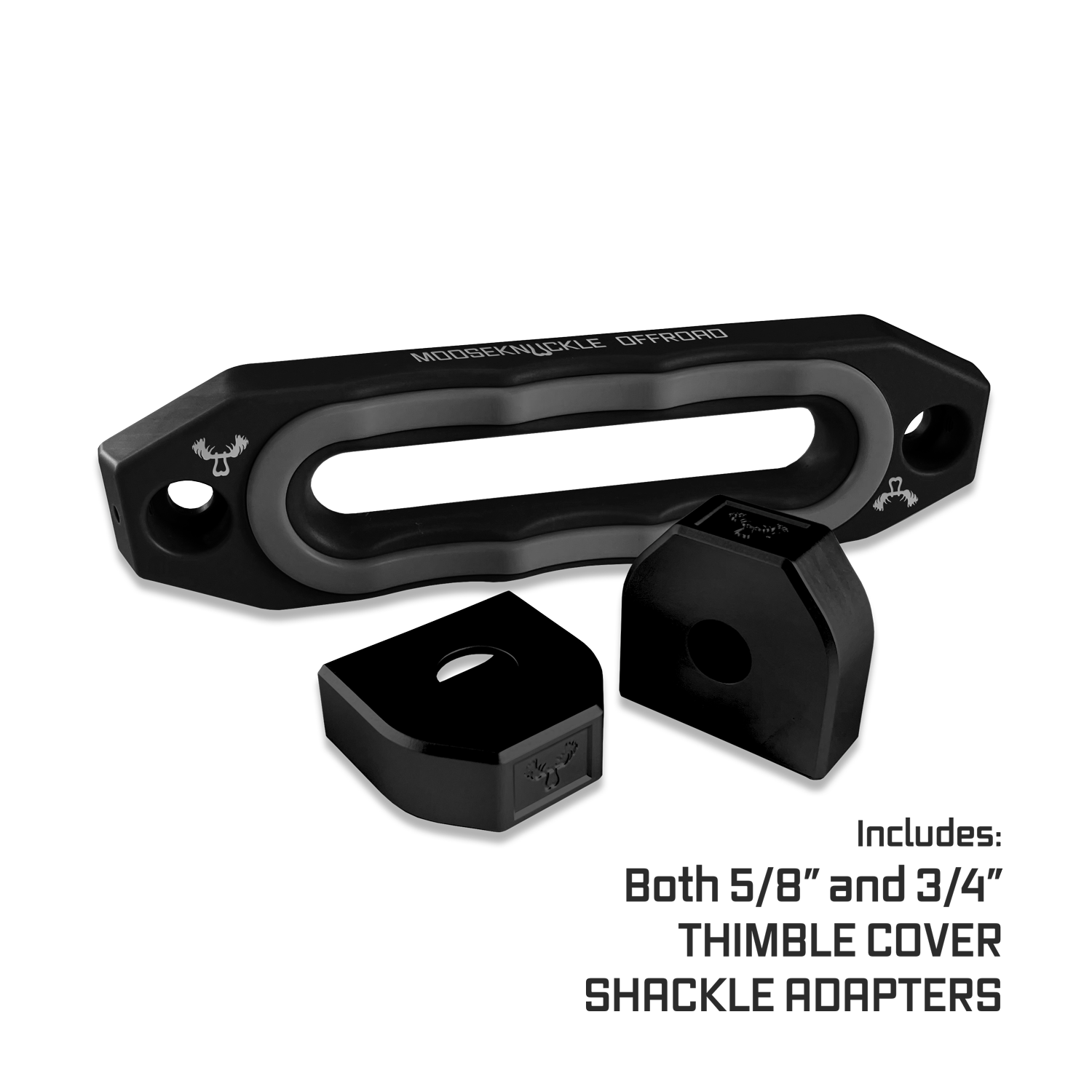 Jawse Fairlead Front Angle in Black Lung and Gun Gray