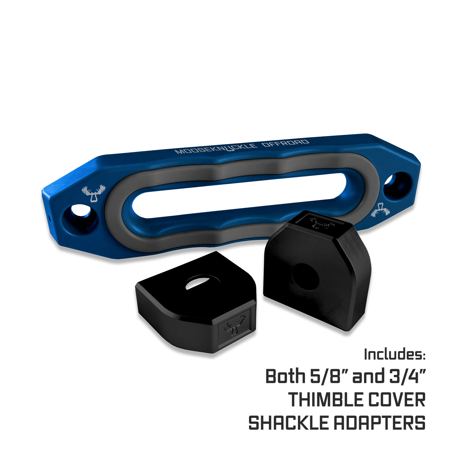 Jawse Fairlead Front Angle in Blue Pill and Gun Gray