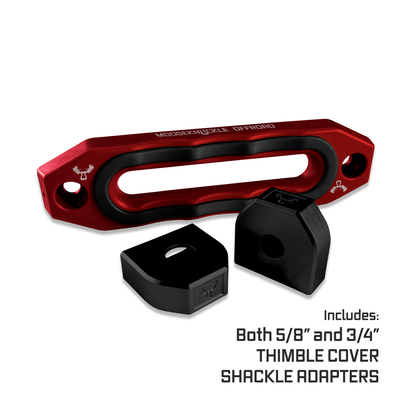 Jawse Fairlead Front Angle in Red Rum and Black Hole