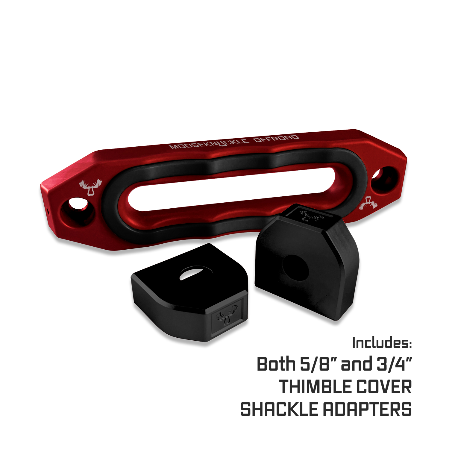 Jawse Fairlead Front Angle in Red Rum and Black Hole