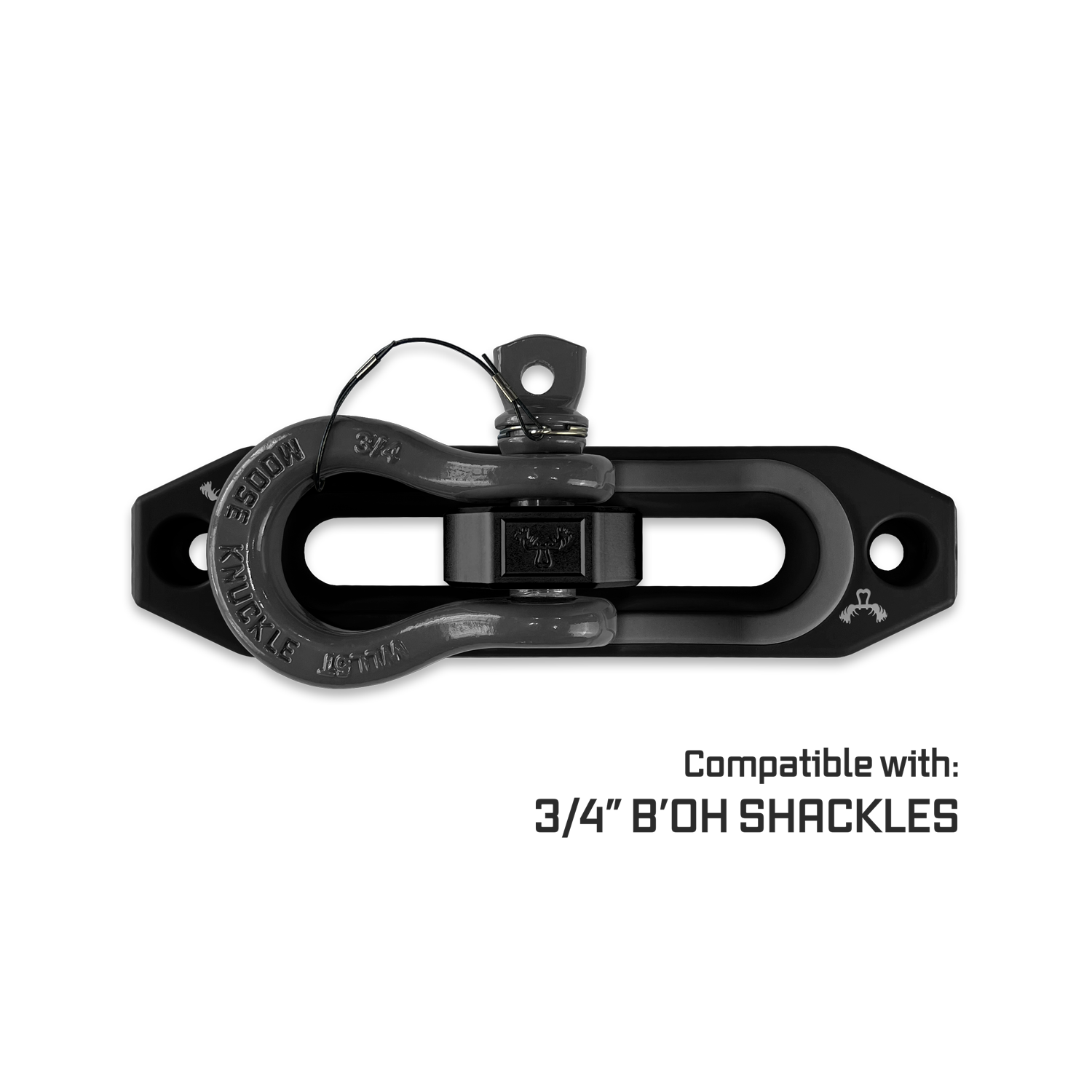 Jawse Fairlead and Front BOH Shackle in Black Lung and Gun Gray