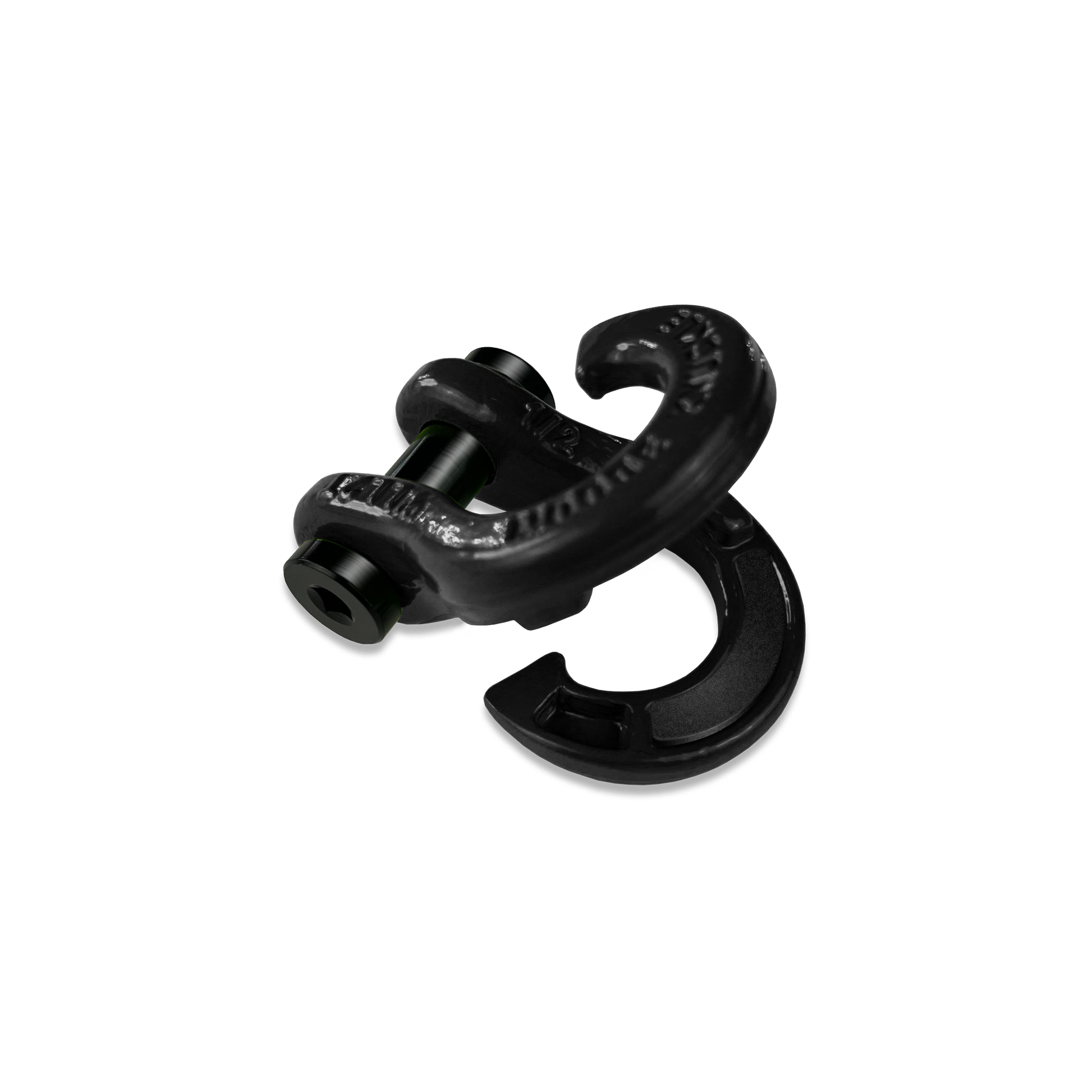 Jowl 1/2 inch SxS Split Shackle open in Black Hole