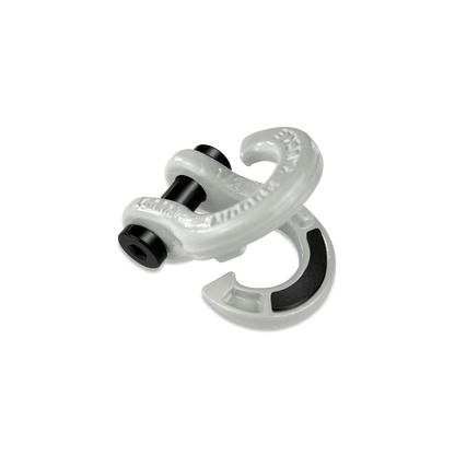 Jowl 1/2 inch SxS Split Shackle open in Pure White Front