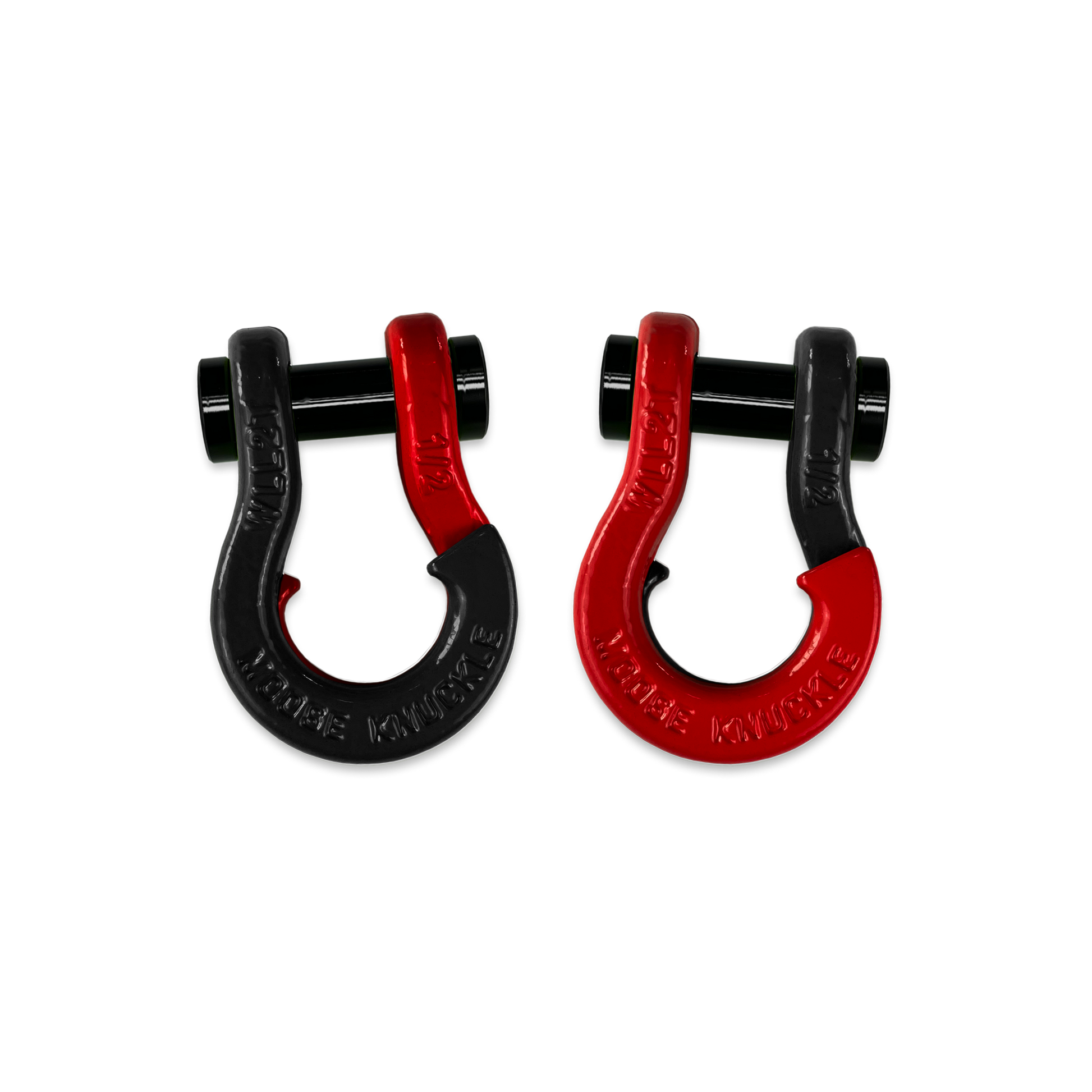 Jowl 1/2 inch SxS Split Shackle in Black Hole and Flame Red Combo