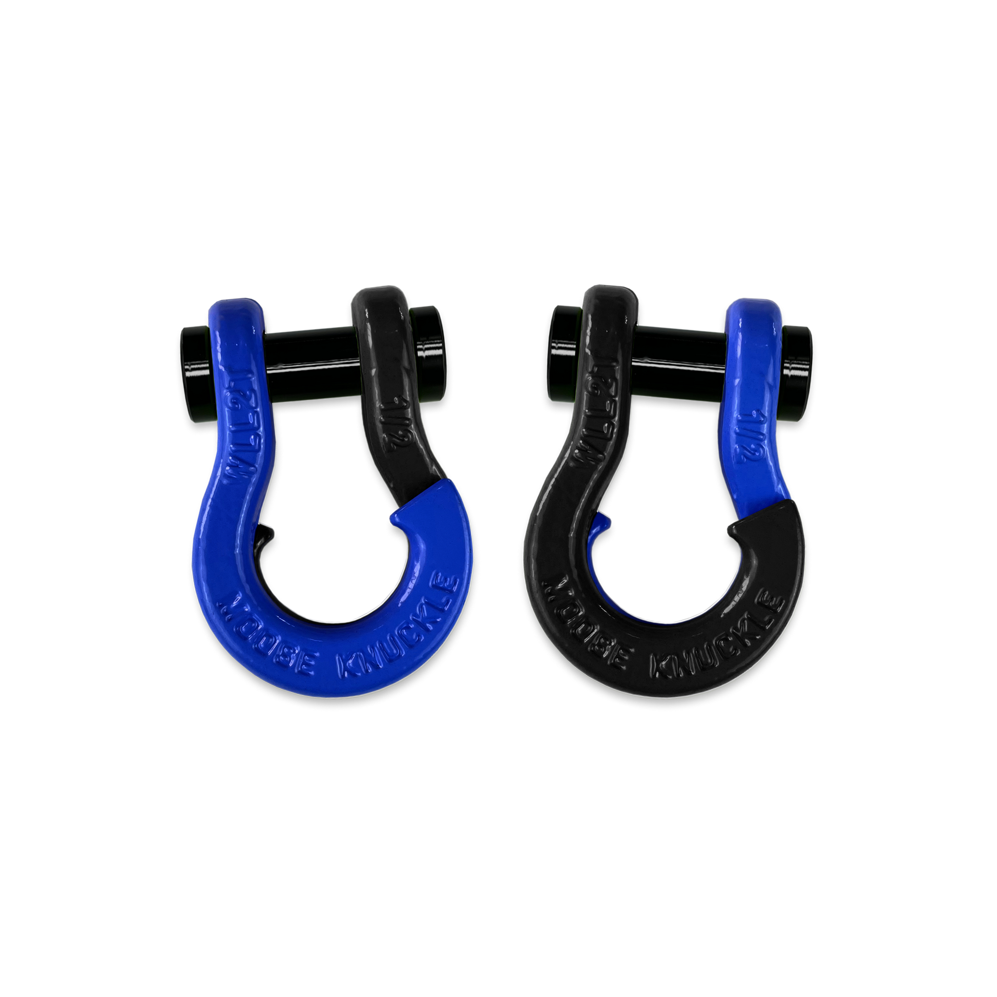 Jowl 1/2 inch SxS Split Shackle in Blue Balls and Black Hole Combo